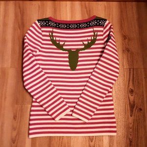 Dale of Norway Rare Moose Striped Sweater Medium